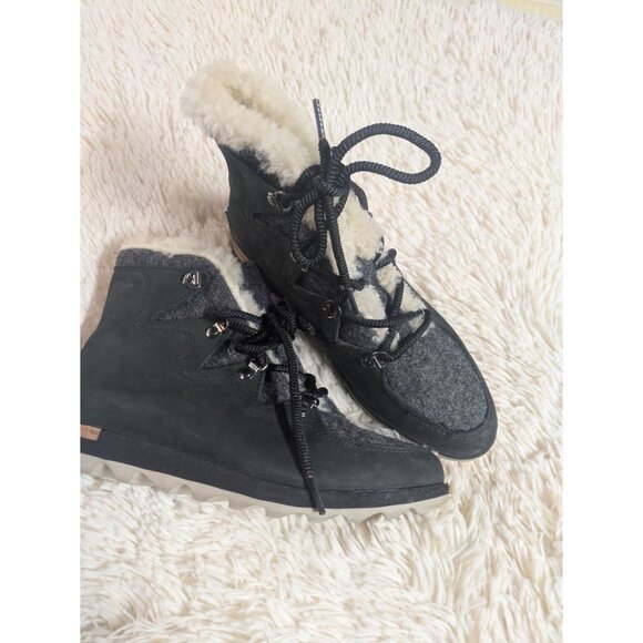 Sorel Sneakchic Alpine Holiday Shearling Waterproof Cold-Weather Boots, Size 7.5 - Picture 5 of 13
